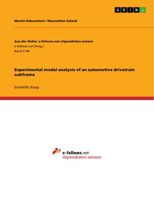 cover image of Experimental modal analysis of an automotive drivetrain subframe